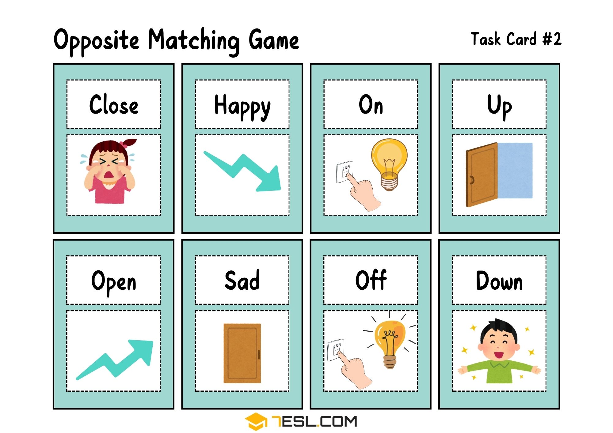 Opposite Words Worksheets for English Learners 8