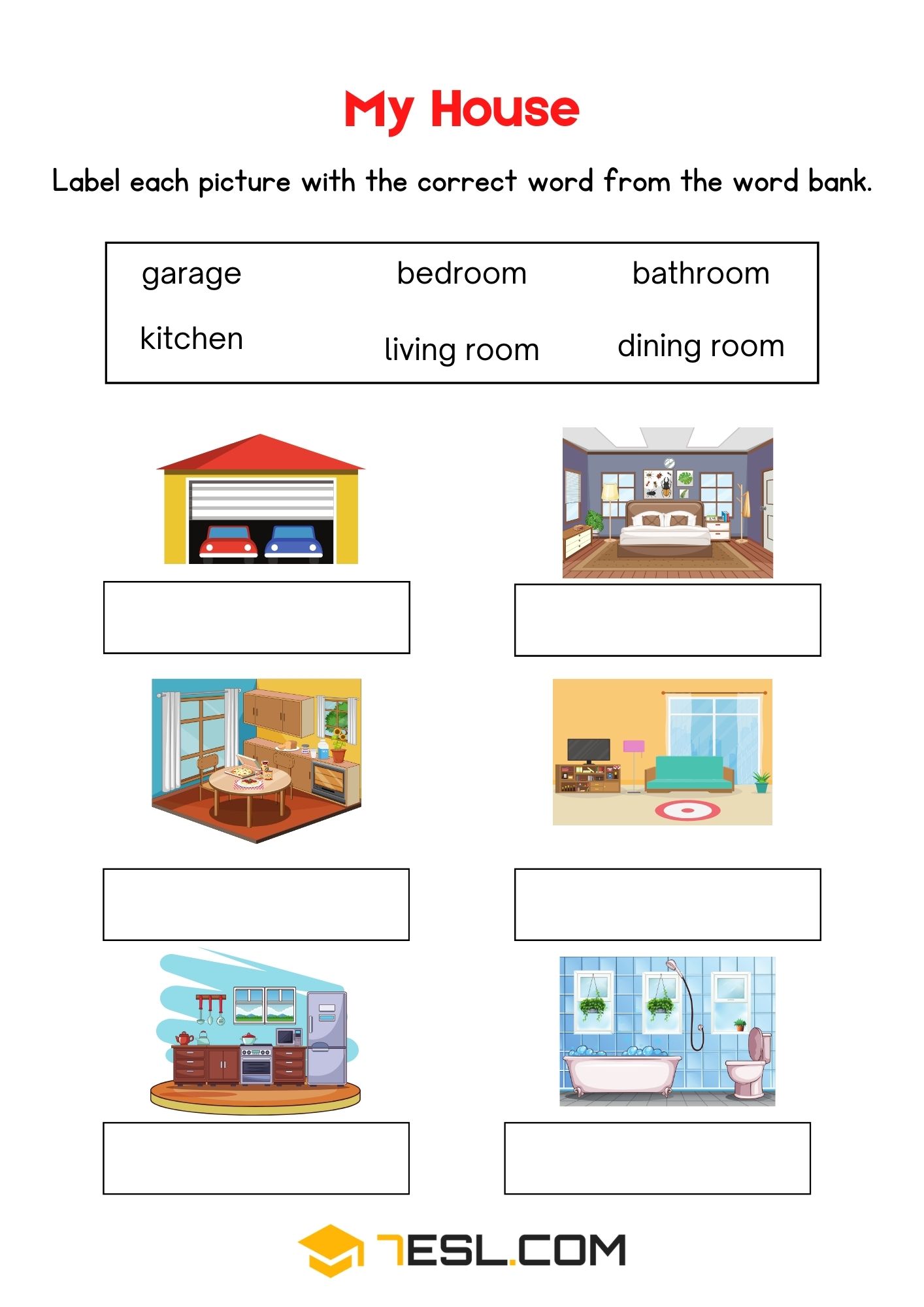 House Worksheets for Kids 4