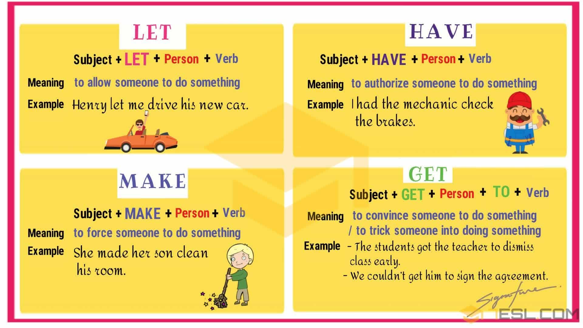 let make have get