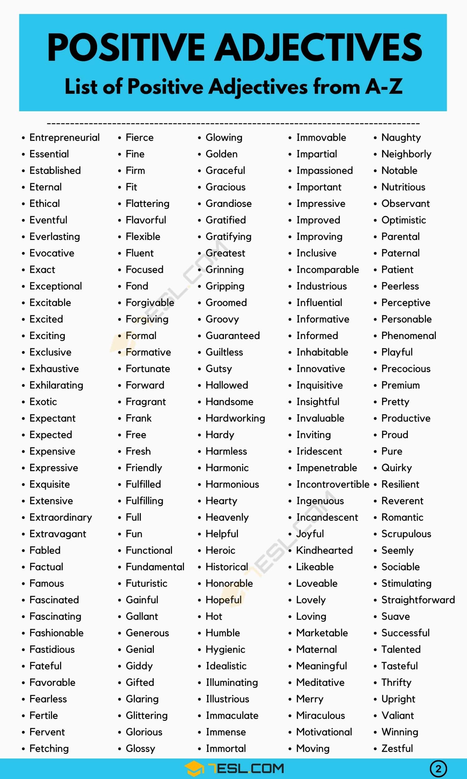 Positive Adjectives | 600 Best Positive Adjectives that Will Brighten Your Day!
